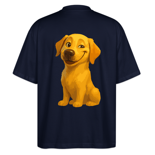 Labrador Oversized – Grinsender Cartoon Hund | Lustiges Geschenk für Hundebesitzer, Hundefans und Labrador-Liebhaber - Navy