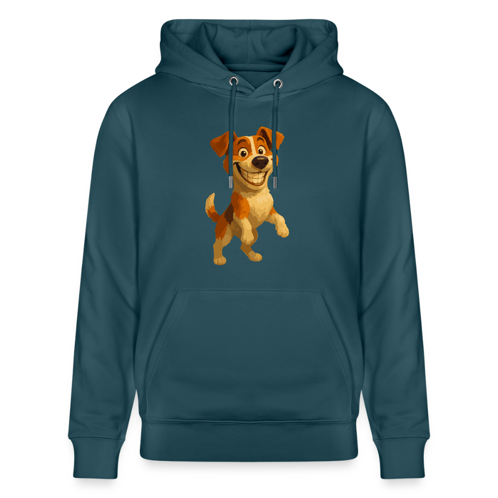 Jack Russell Terrier Hoodie breit grinsend – süßer Cartoon Hund, lustiges Motiv für Hundeliebhaber & Geschenkidee für Tierfreunde - Dunkles Petrol