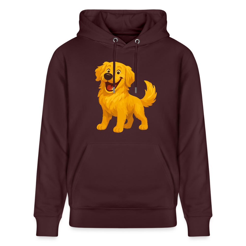 Golden Retriever Hoodie Fröhlicher Cartoon – lachendes Hundemotiv, süßes Geschenk für Hundeliebhaber und Tierfreunde - Maroon