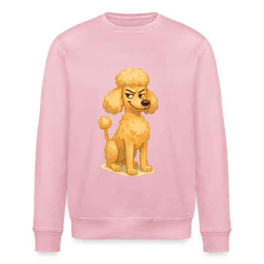 Frecher Pudel Sweatshirt Cartoon im Malstil – Humorvolles Hundemotiv für Tierfreunde und Geschenkidee für Hundeliebhaber - Hellrosa
